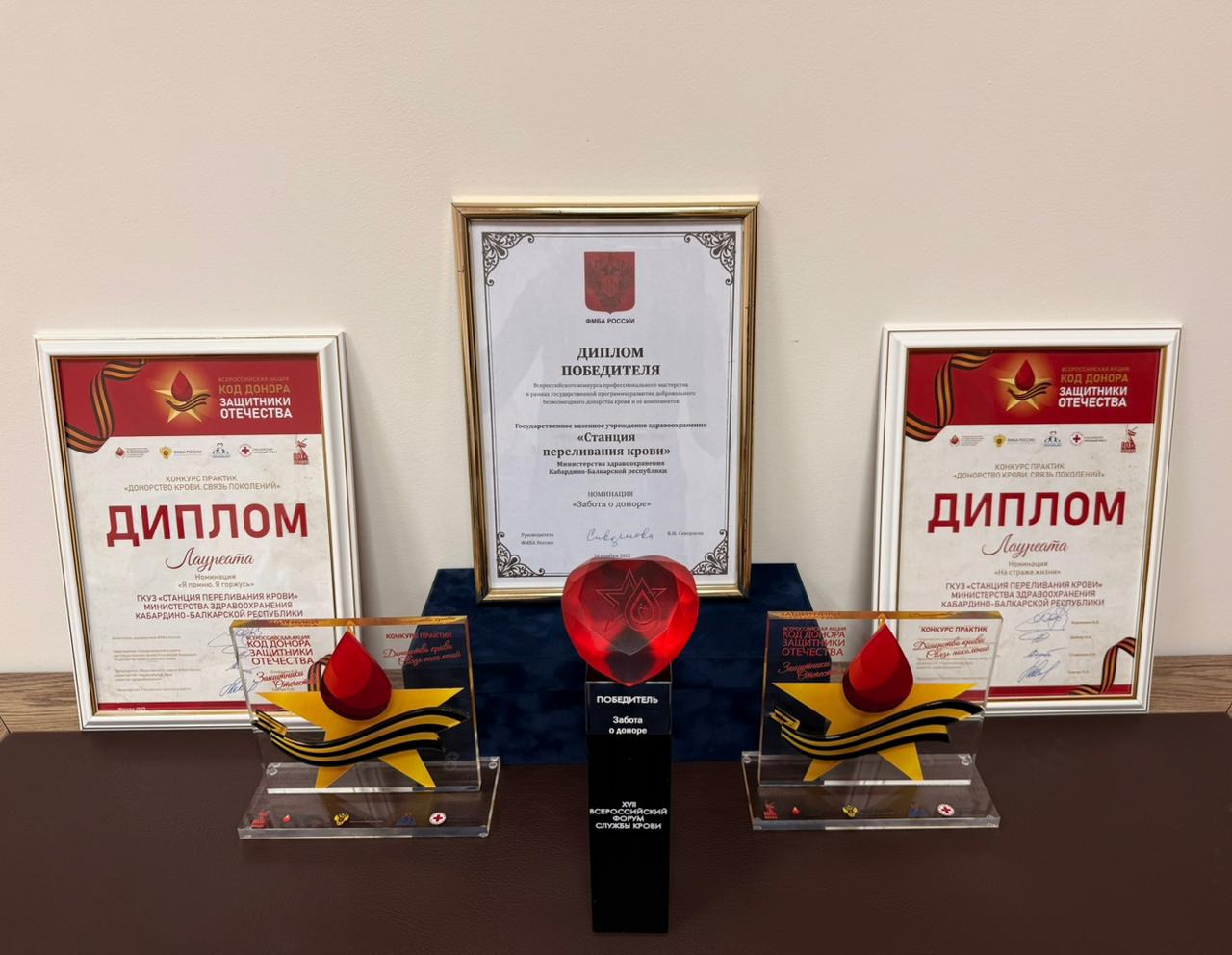 Станция переливания крови КБР признана лучшей в заботе о донорах