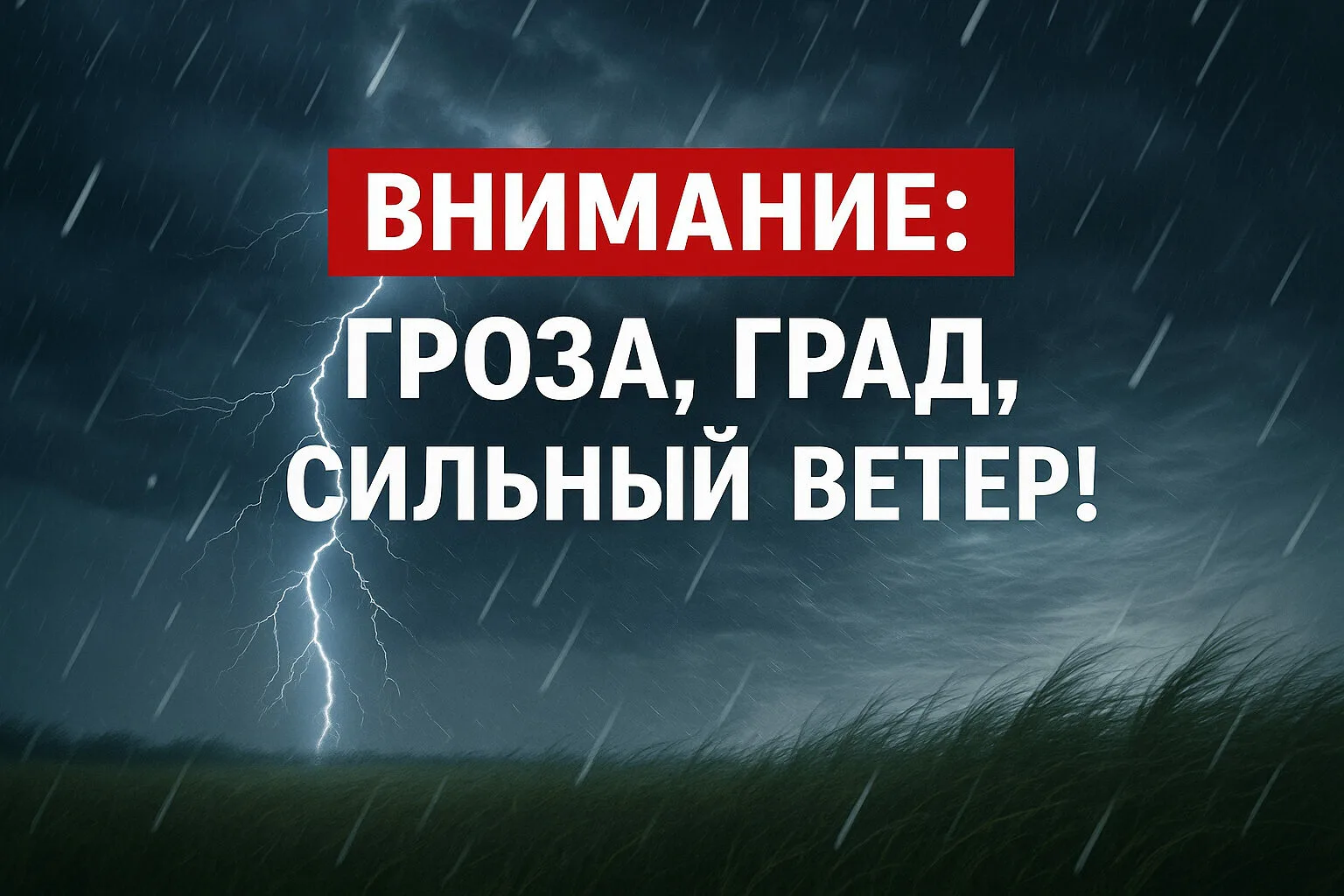 В КБР объявлено экстренное предупреждение из-за непогоды: ливни, град и сильный ветер